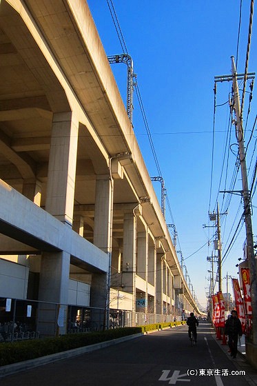 東武伊勢崎線の高架